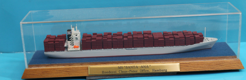 Container freighter "Santa Ana" Offen livery (1 p.) GER 1995 in showcase from Bille / Jahnke 125?